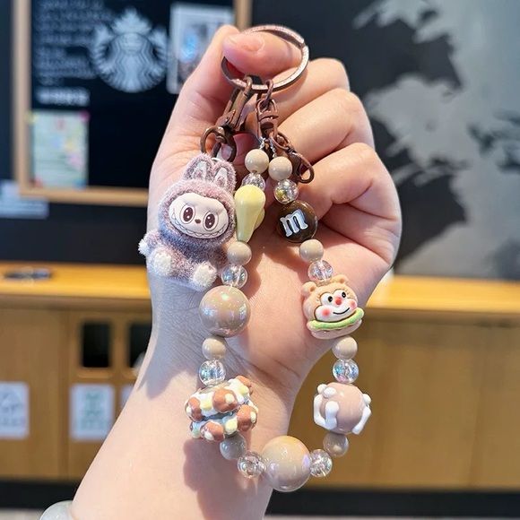 Cute Labubu Keychains with Beads - Picture 5 of 9